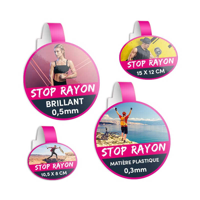 25.00000 Stop Rayons Personnalisés 10.5 x 8 cm - Easyflyer