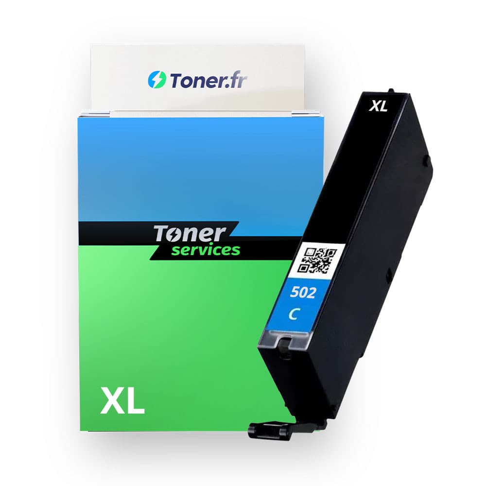 Cartouche d'encre compatible Epson 502 XL Cyan / Epson Jumelle (C13T02W240) - Grande capacité - marque Toner Services